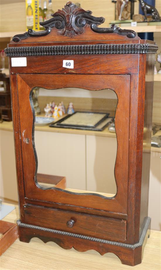 A French miniature armoire height 75cm width 43cm